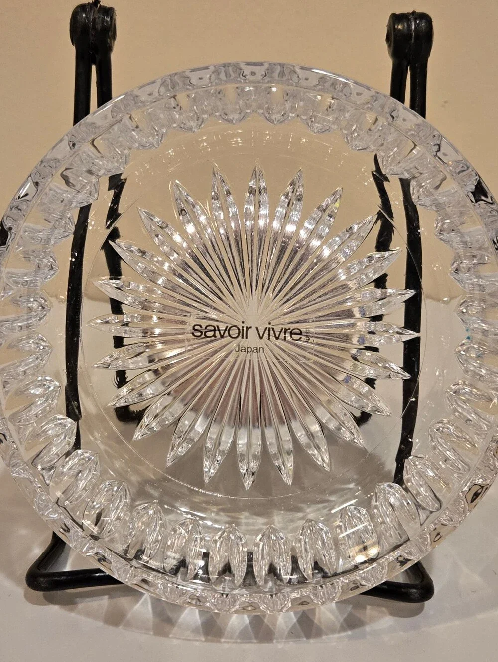 Vintage Savoir Vivre Clear Crystal Candy Dish Elegant Home Dining Accent